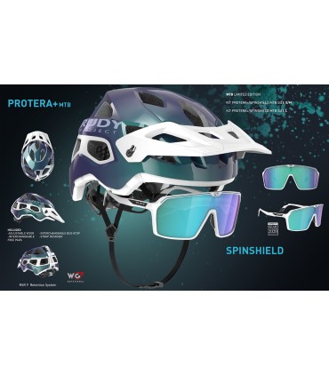 Kit CASCO PROTERA+ GAFAS SPINSHIELD RUDY PRO PROJECT EDICIÓN LIMITADA IRIDESCENT CAPSULE