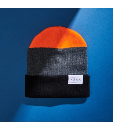 Gorro VAGA CASUAL BEANIE BLACK SLATE ORANGE POP