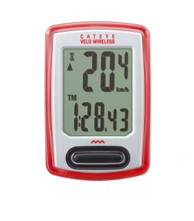 Velocímetro CATEYE VELO ROJO WIRELESS VT230W 8 Funciones
