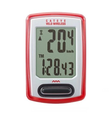 Velocímetro CATEYE VELO ROJO WIRELESS VT230W 8 Funciones