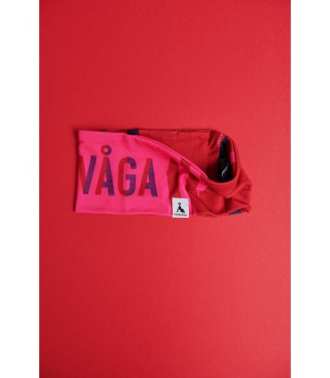 Headband VAGA NEON PINK FLAME RED NAVY