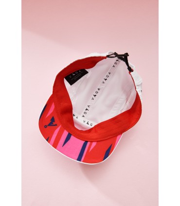 Gorra VAGA ULTRA LIGTH FEATHER RACING CAP WHITE NEON PINK FLAME RED