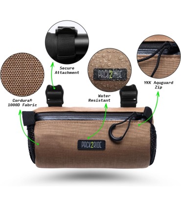 Bolsa Manillar PACK2RIDE PERFECDA BROWN 1.5L