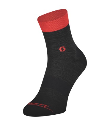 Calcetines SCOTT TRAIL QUARTER DARK GRAY FIERY RED