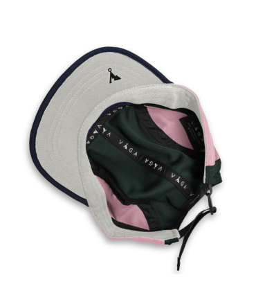 Gorra VAGA CLUB CAP SHORT PEAK NAVY PASTEL PINK RACING GREEN