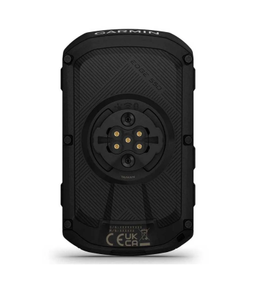 Garmin Edge 550 parte trasera con soporte de montaje y sensores
