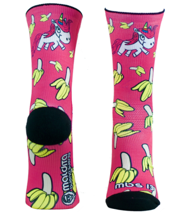 Calcetines SoftAir Valwindcycles - PLÁTANOS DE UNICORNIO - ROSA