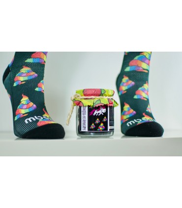 Calcetines SoftAir Valwindcycles - PASTELES DE UNICORNIO - NEGRO