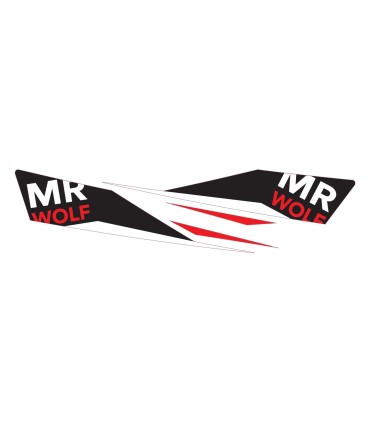 Kit de pegatinas RECCHIE MrWolf NEGRO ROJO